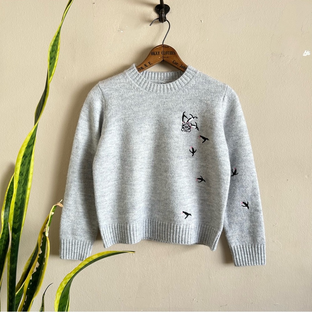 Loewe x Suna Fujita Embroidered Wool Blend Sweater